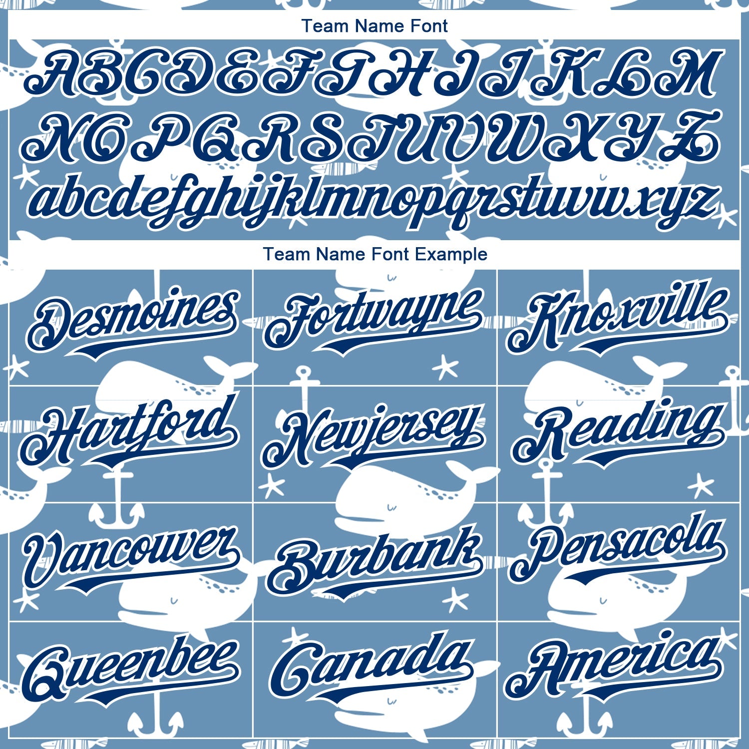 Custom Light Blue US Navy Blue-White 3D Pattern Design Whale Authentic Baseball Jersey - Sky-Custom