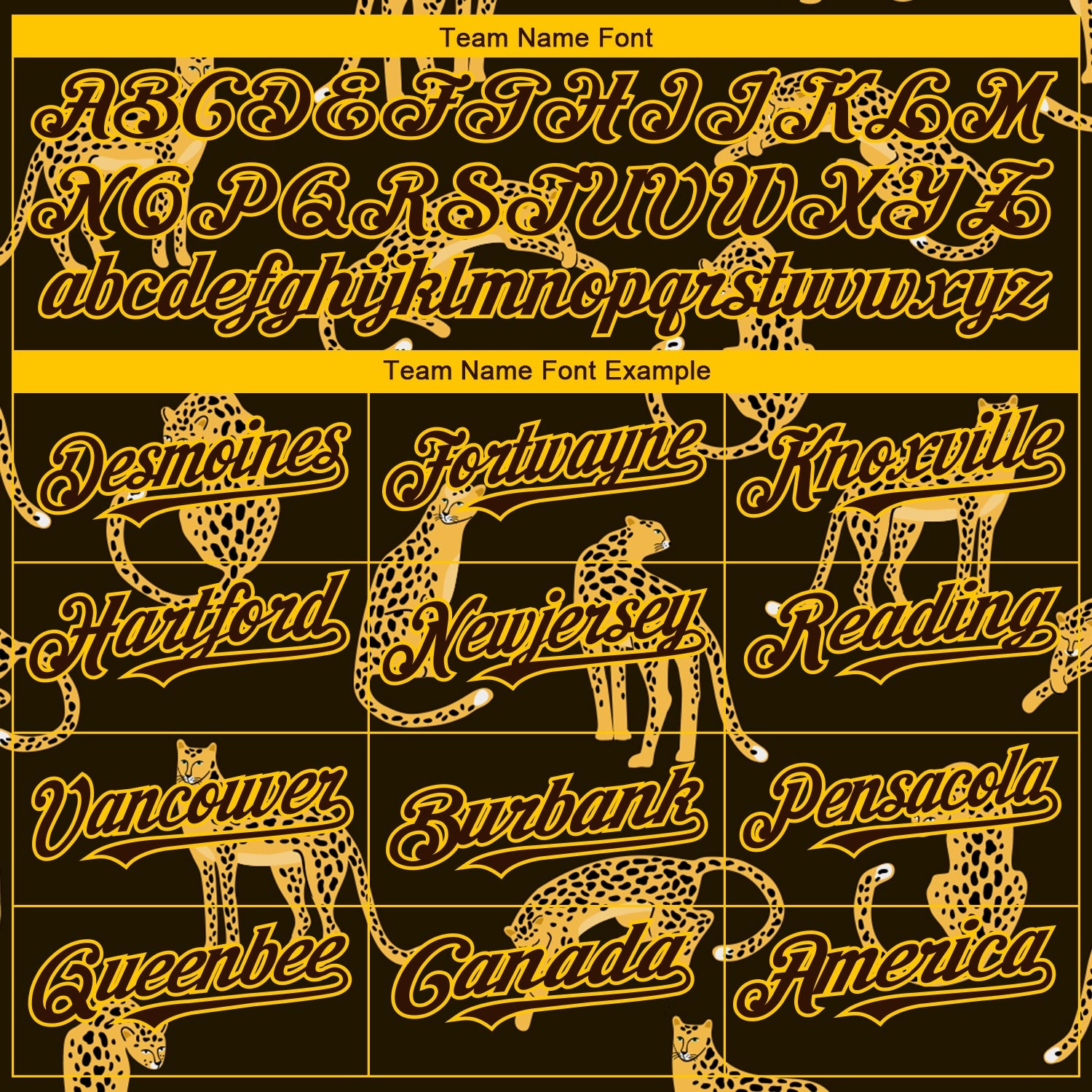 Custom Brown Yellow 3D Pattern Design Leopard Authentic Baseball Jersey - Sky-Custom