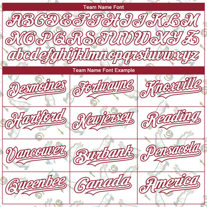 Custom White Cardinal 3D Pattern Design Rabbit Authentic Baseball Jersey - Sky-Custom