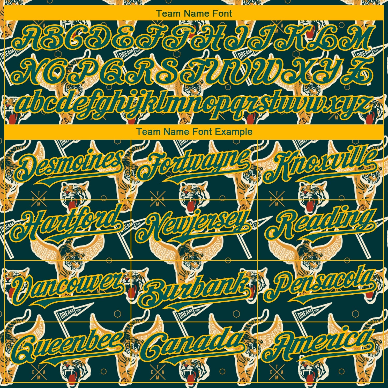 Custom Black Midnight Green-Gold 3D Pattern Design Tiger Authentic Baseball Jersey - Sky-Custom