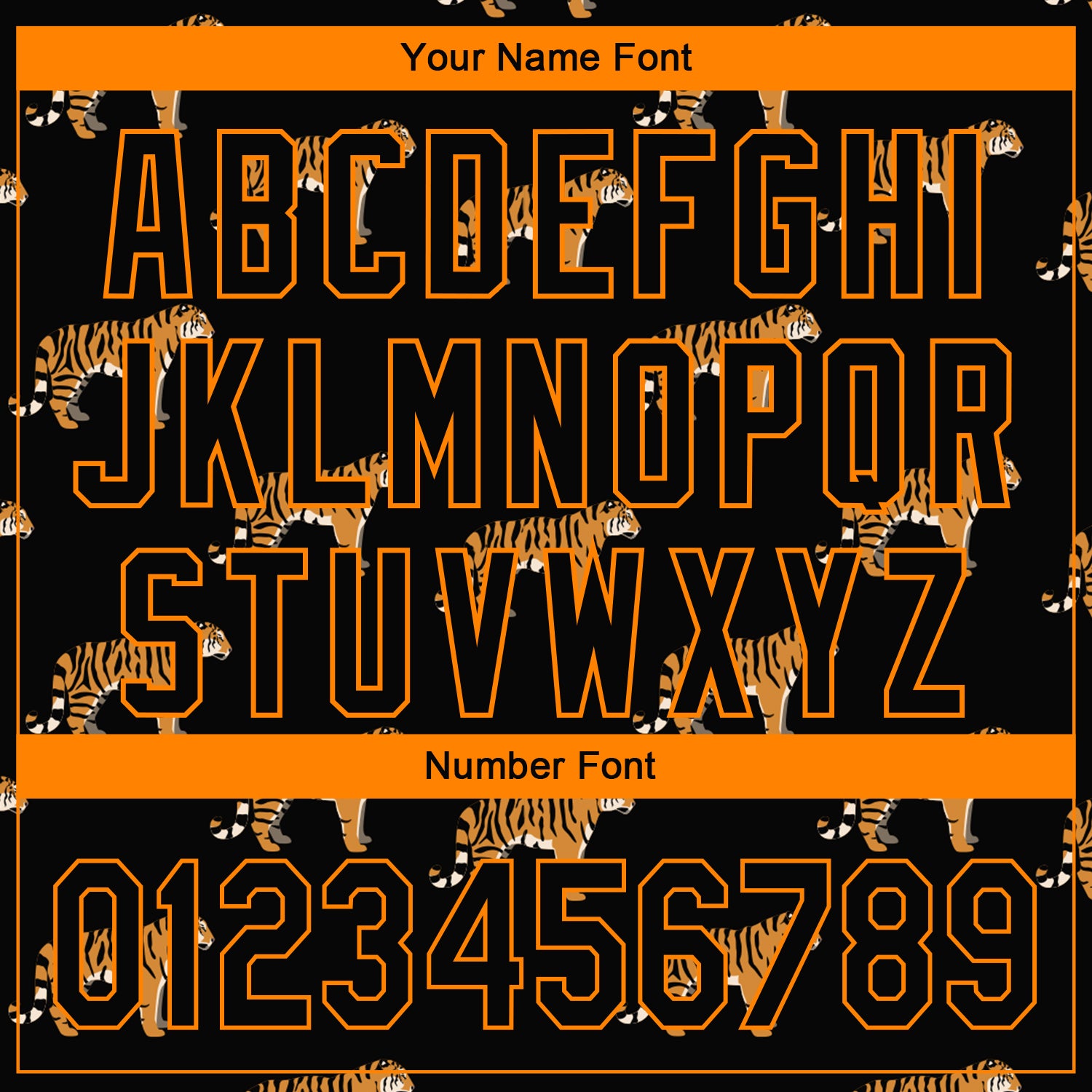 Custom Black Bay Orange 3D Pattern Design Tiger Authentic Baseball Jersey - Sky-Custom