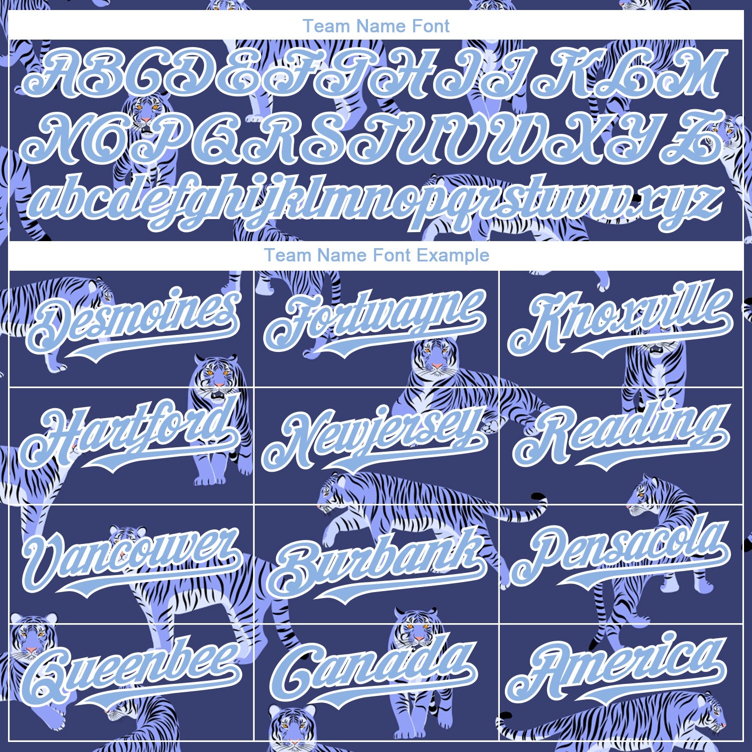 Custom Purple Light Blue-White 3D Pattern Design Tiger Authentic Baseball Jersey - Sky-Custom