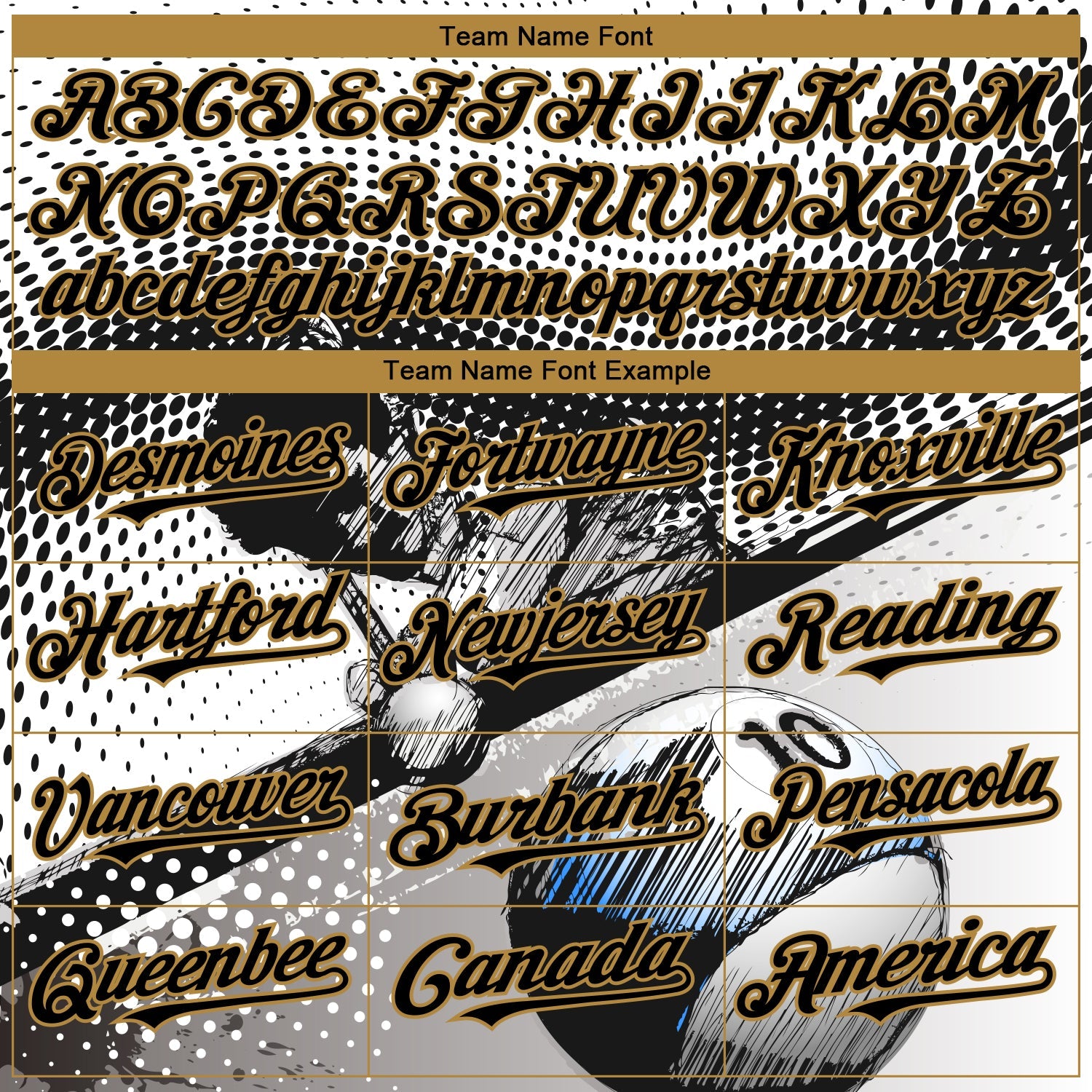 Custom White Black-Old Gold 3D Pattern Design Billiards Authentic Baseball Jersey - Sky-Custom