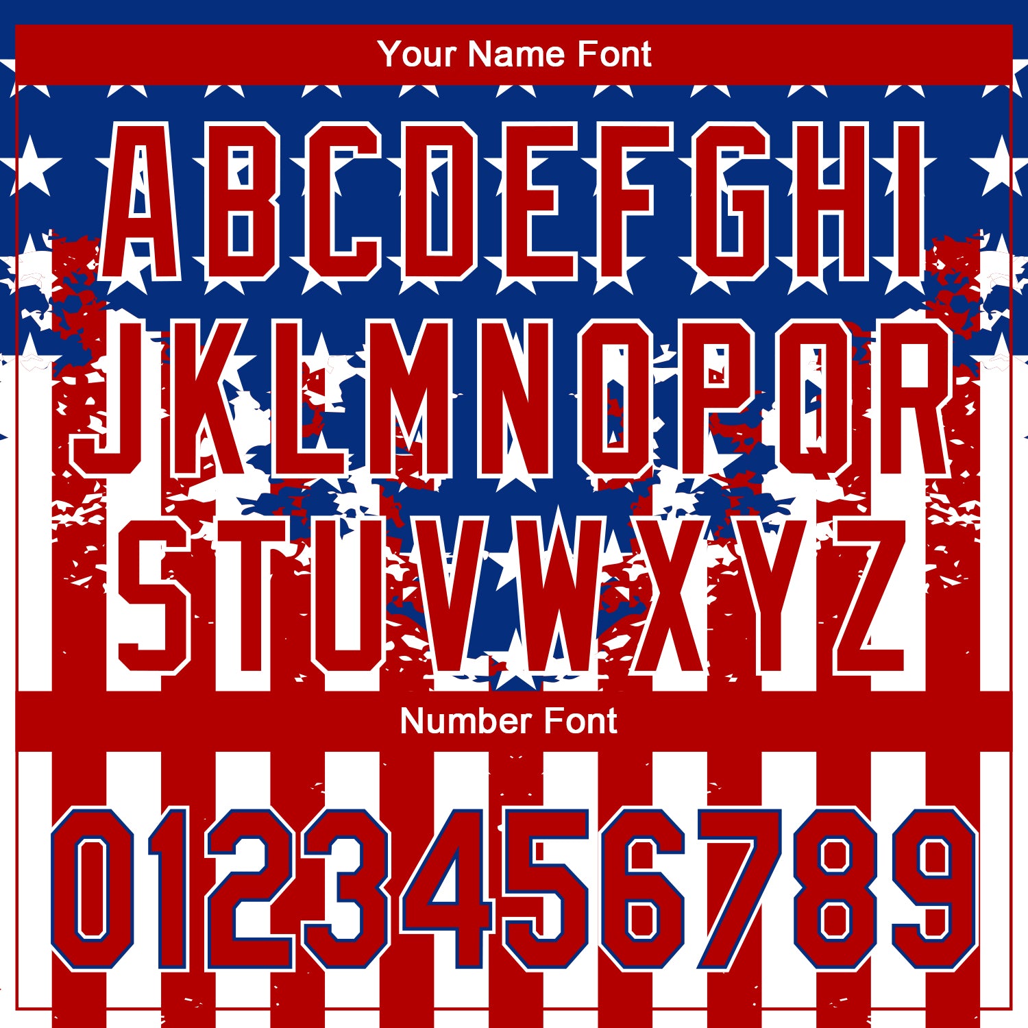Custom Red Royal-White 3D American Flag Authentic Baseball Jersey - Sky-Custom