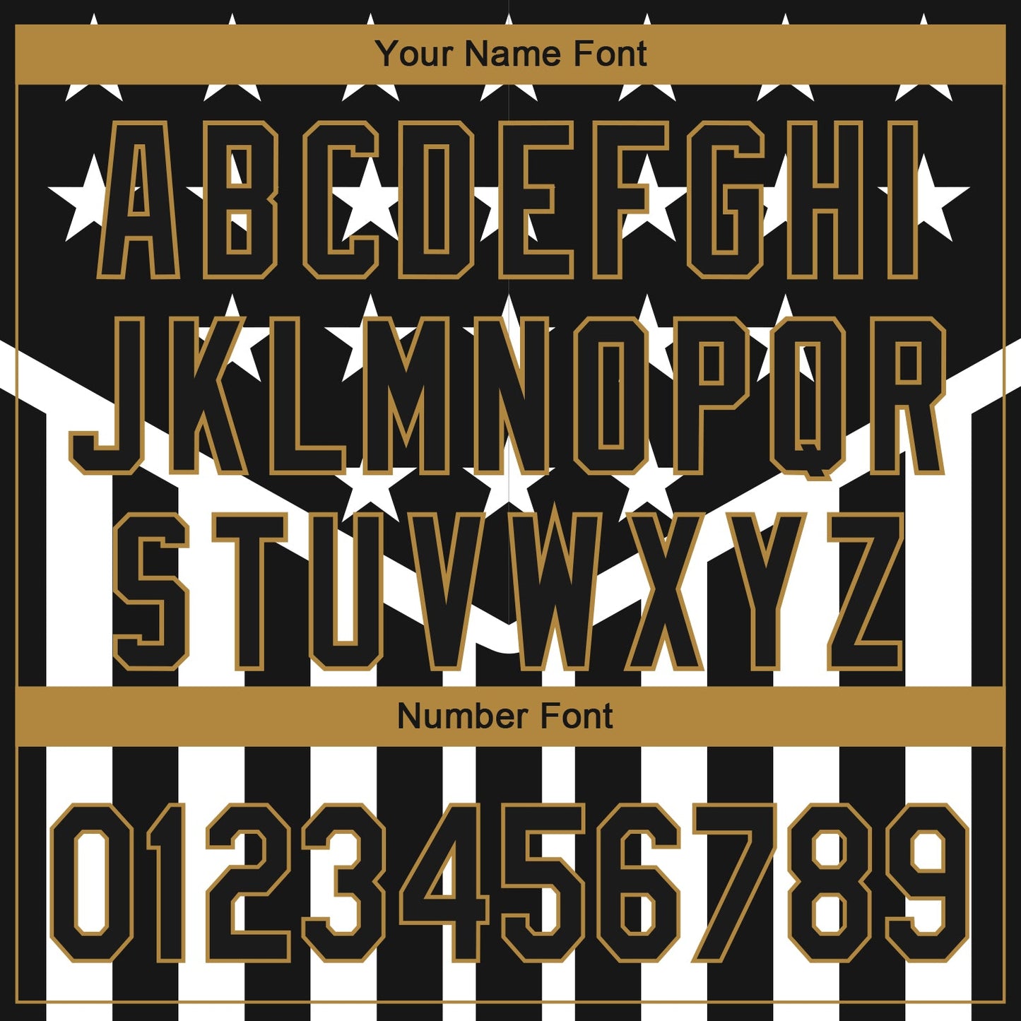 Custom Black Old Gold-White 3D American Flag Authentic Baseball Jersey - Sky-Custom