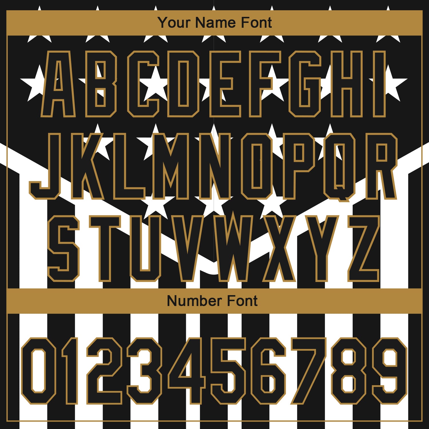 Custom Black Old Gold-White 3D American Flag Authentic Baseball Jersey - Sky-Custom
