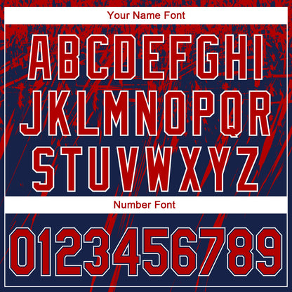 Custom Navy Red-Royal 3D American Flag Authentic Baseball Jersey - Sky-Custom