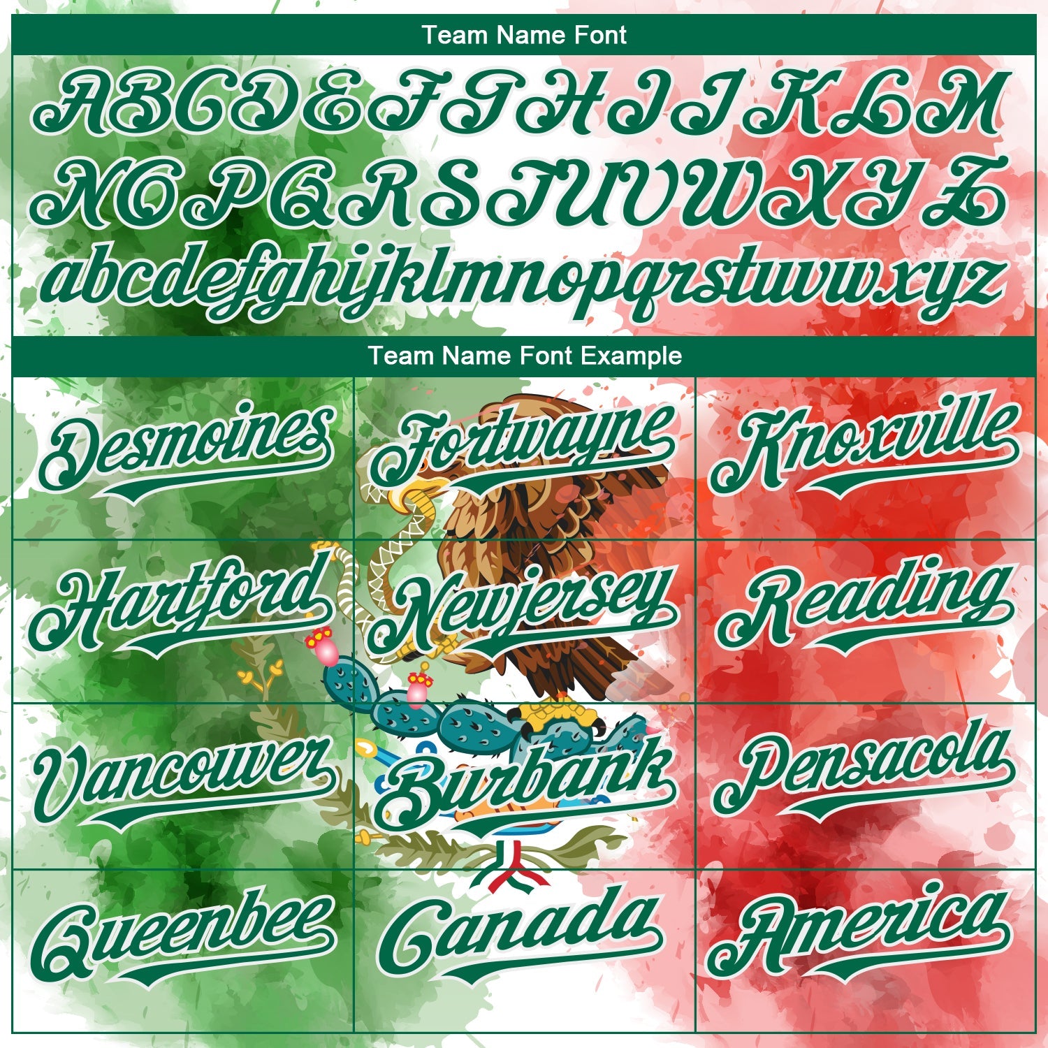 Custom Kelly Green Red-White 3D Mexican Flag Watercolored Splashes Grunge Design Authentic Baseball Jersey - Sky-Custom