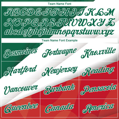 Custom Kelly Green White-Red 3D Mexico Authentic Basketball Jersey - Sky-Custom