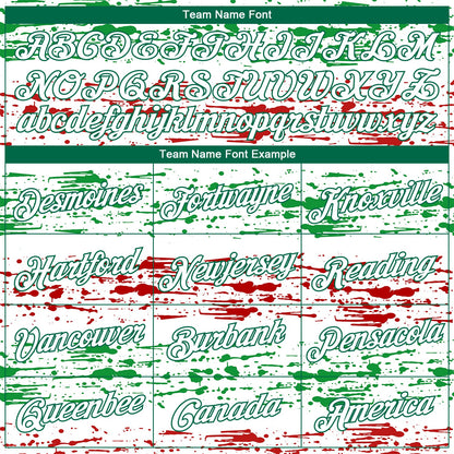 Custom White Kelly Green-Red 3D Mexico Authentic Basketball Jersey - Sky-Custom