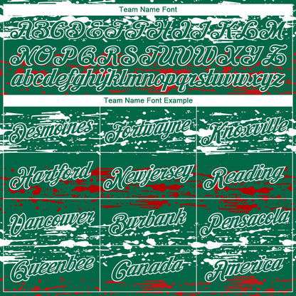Custom Kelly Green-Red-White 3D Mexico Authentic Basketball Jersey - Sky-Custom
