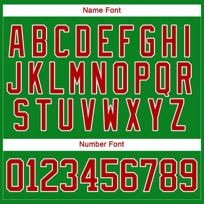 Custom Grass Green Red-White Christmas Santa Claus 3D Hockey Lace Neck Jersey - Sky-Custom