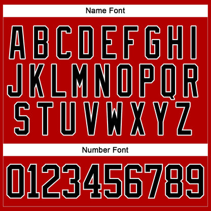 Custom Red Black-White Christmas Santa Claus 3D Hockey Lace Neck Jersey - Sky-Custom
