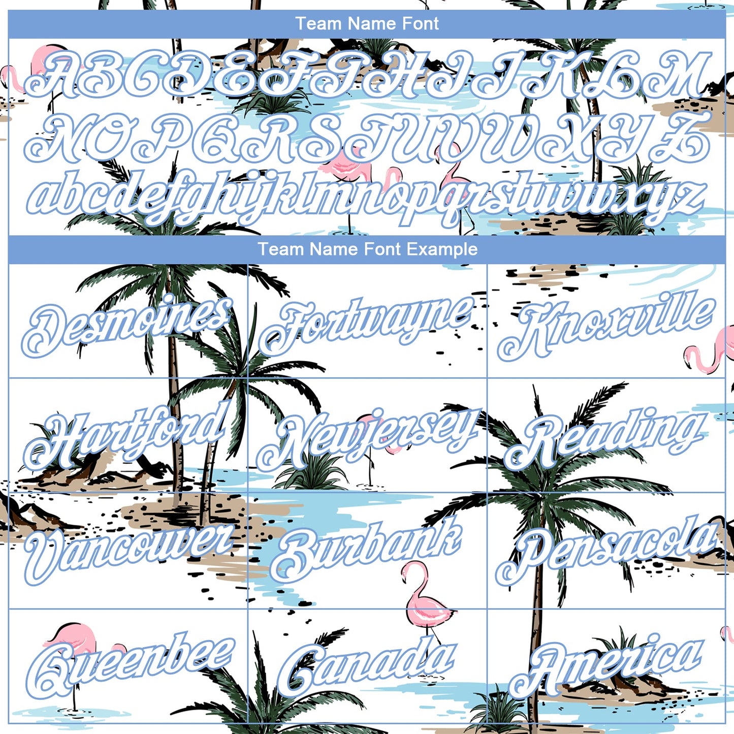 Custom White Light Blue 3D Pattern Tropical Hawaii Palm Trees Authentic Basketball Jersey - Sky-Custom