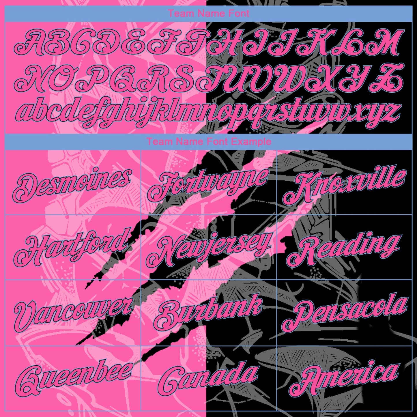 Custom Graffiti Pattern Pink Black-Light Blue 3D Scratch Authentic Basketball Jersey - Sky-Custom