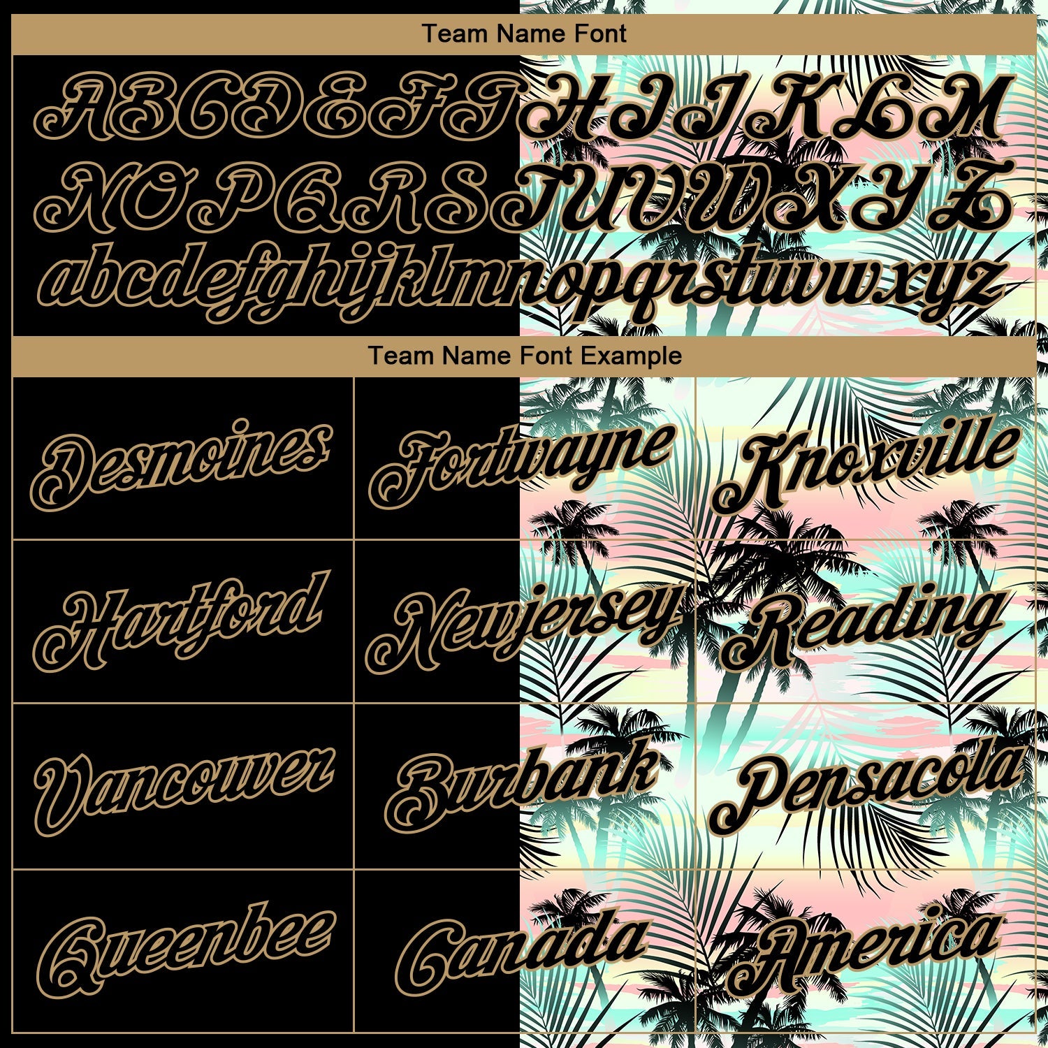 Custom Black Old Gold 3D Pattern Tropical Hawaii Palm Trees Authentic Basketball Jersey - Sky-Custom