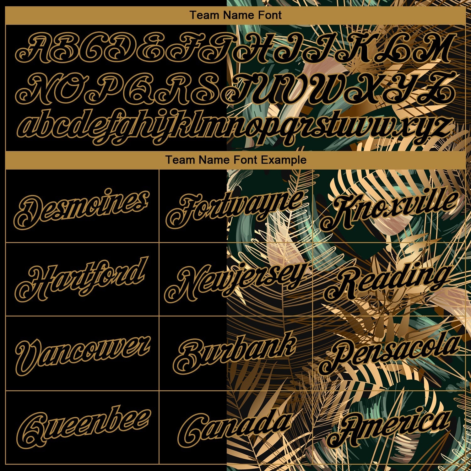 Custom Black Old Gold 3D Pattern Tropical Hawaii Palm Leaves Authentic Basketball Jersey - Sky-Custom