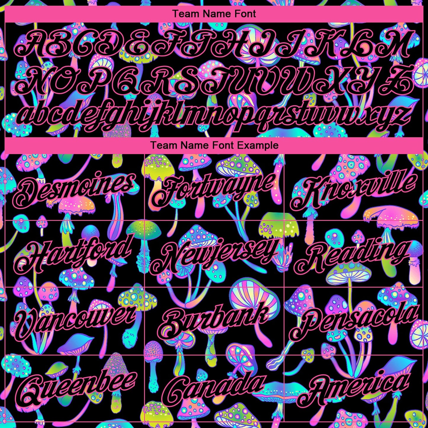 Custom Black Pink 3D Pattern Design Magic Mushrooms Psychedelic Hallucination Authentic Basketball Jersey - Sky-Custom