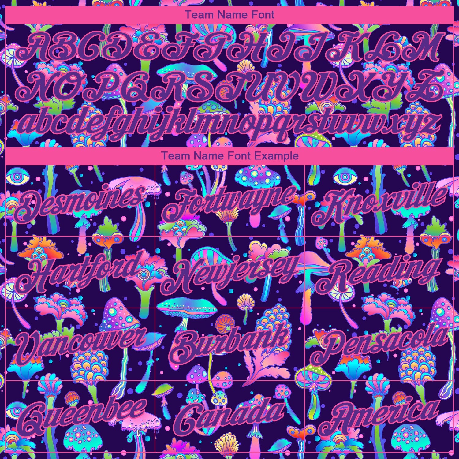 Custom Purple Pink 3D Pattern Design Flowers And Mushrooms Psychedelic Hallucination Authentic Basketball Jersey - Sky-Custom