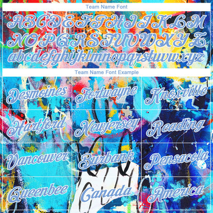 Custom Graffiti Pattern Light Blue-White 3D Grunge Art Authentic Basketball Jersey - Sky-Custom
