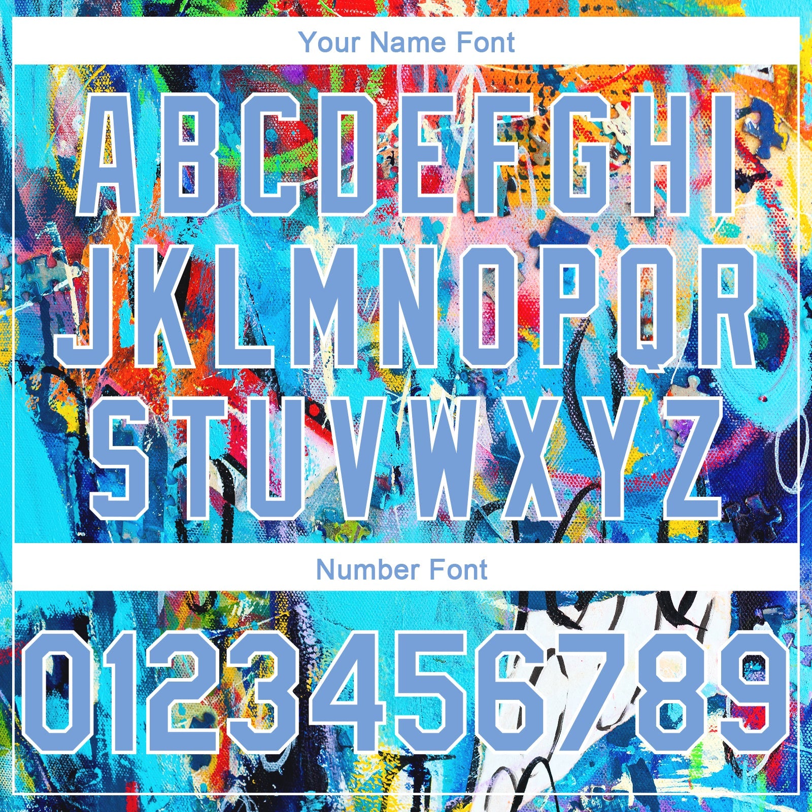 Custom Graffiti Pattern Light Blue-White 3D Grunge Art Authentic Basketball Jersey - Sky-Custom