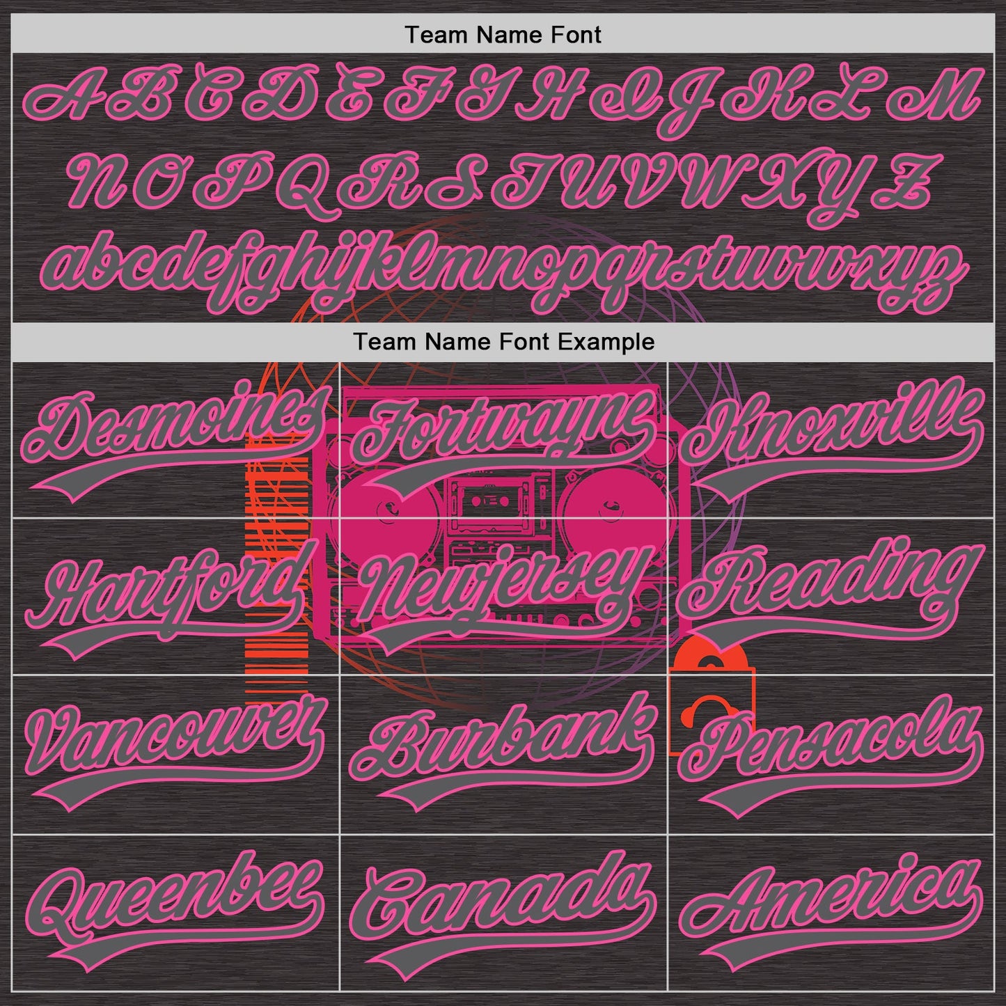 Custom Steel Gray Pink 3D Pattern Design Music Festival Old School Music Authentic Baseball Jersey - Sky-Custom