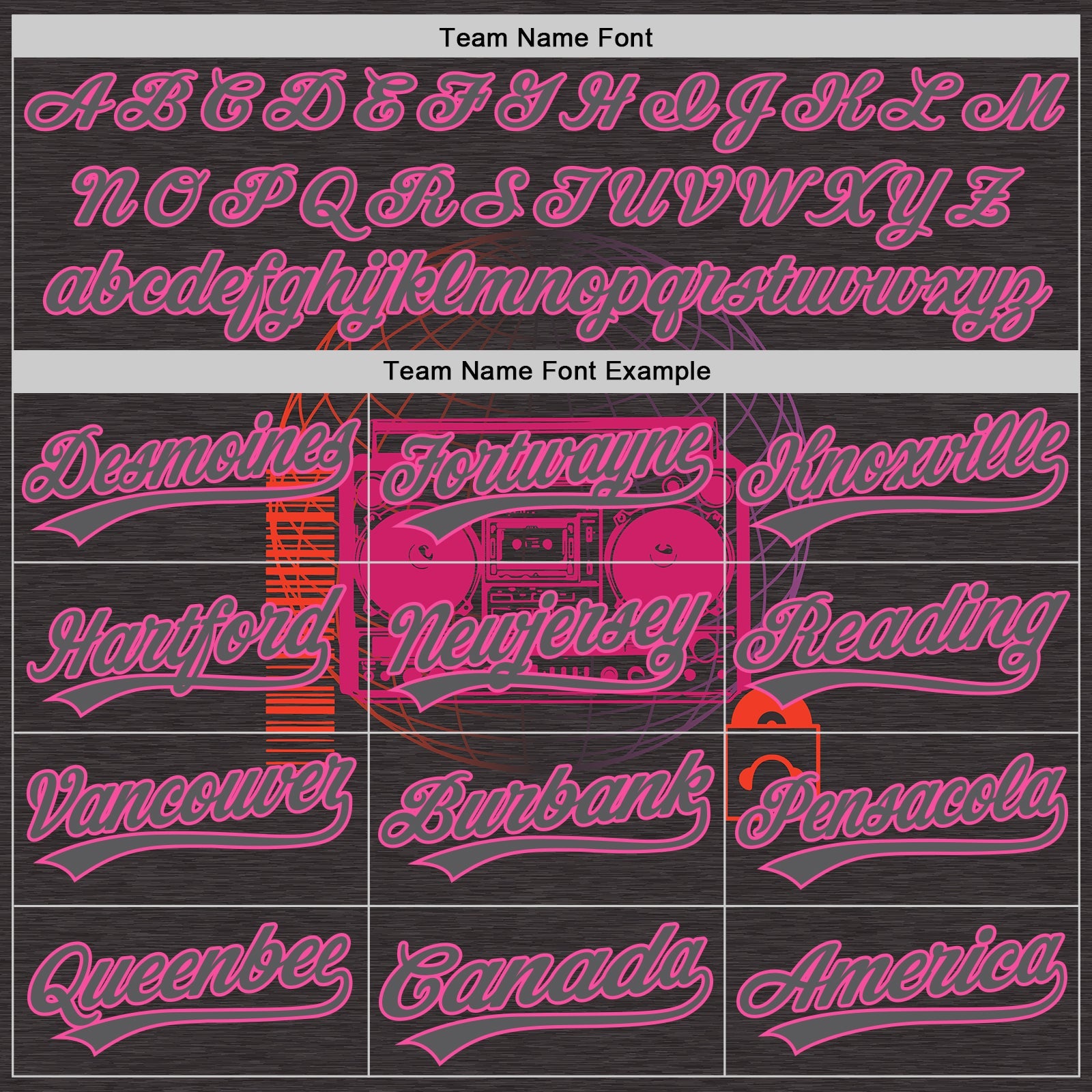 Custom Steel Gray Pink 3D Pattern Design Music Festival Old School Music Authentic Baseball Jersey - Sky-Custom