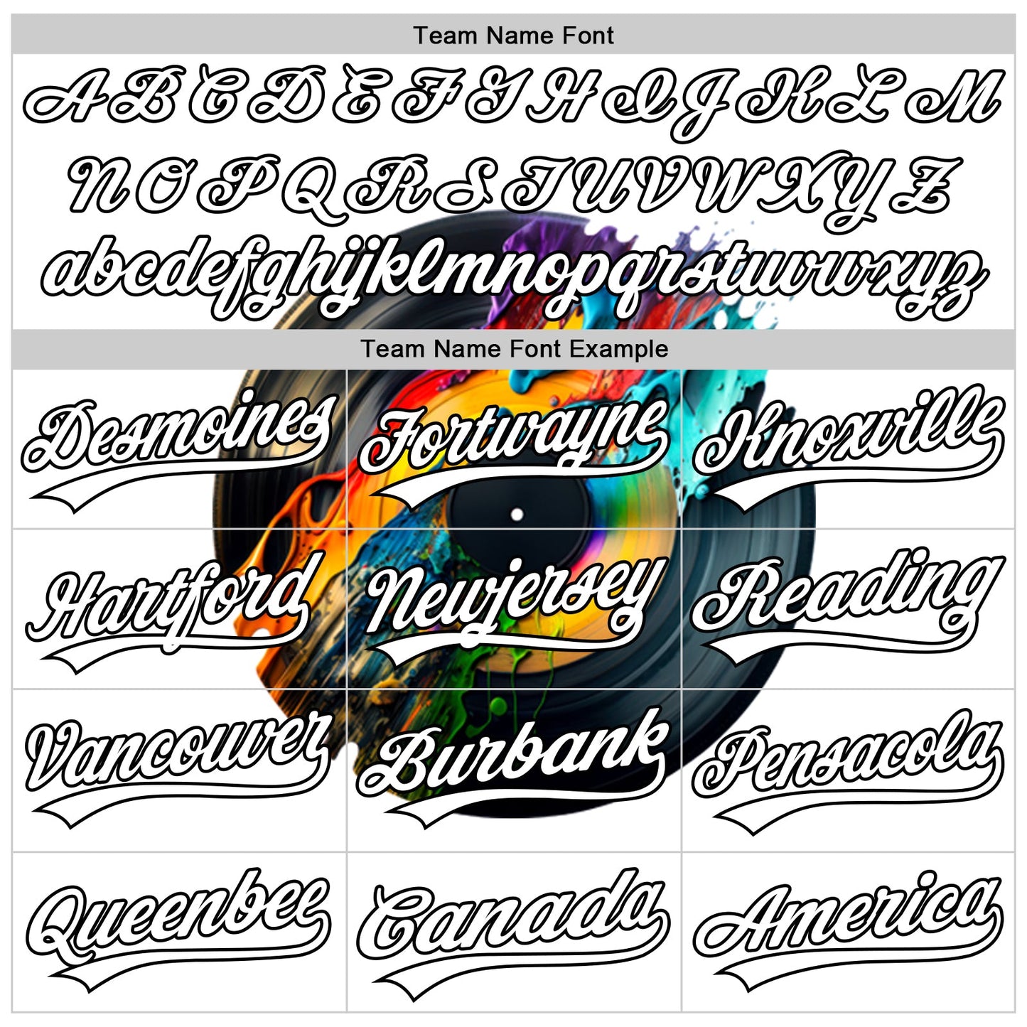 Custom White Black 3D Pattern Design Music Festival Record With Colorful Splatter Authentic Baseball Jersey - Sky-Custom