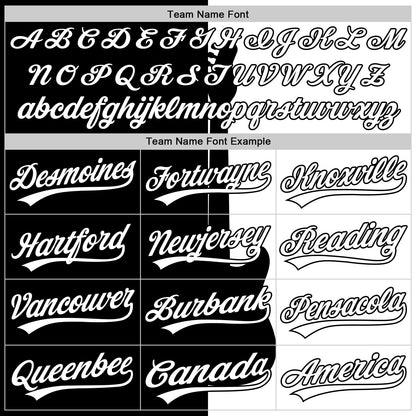 Custom Black White 3D Pattern Design Music Festival Guitar Rock And Roll Authentic Baseball Jersey - Sky-Custom