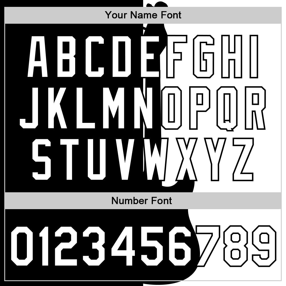 Custom Black White 3D Pattern Design Music Festival Guitar Rock And Roll Authentic Baseball Jersey - Sky-Custom