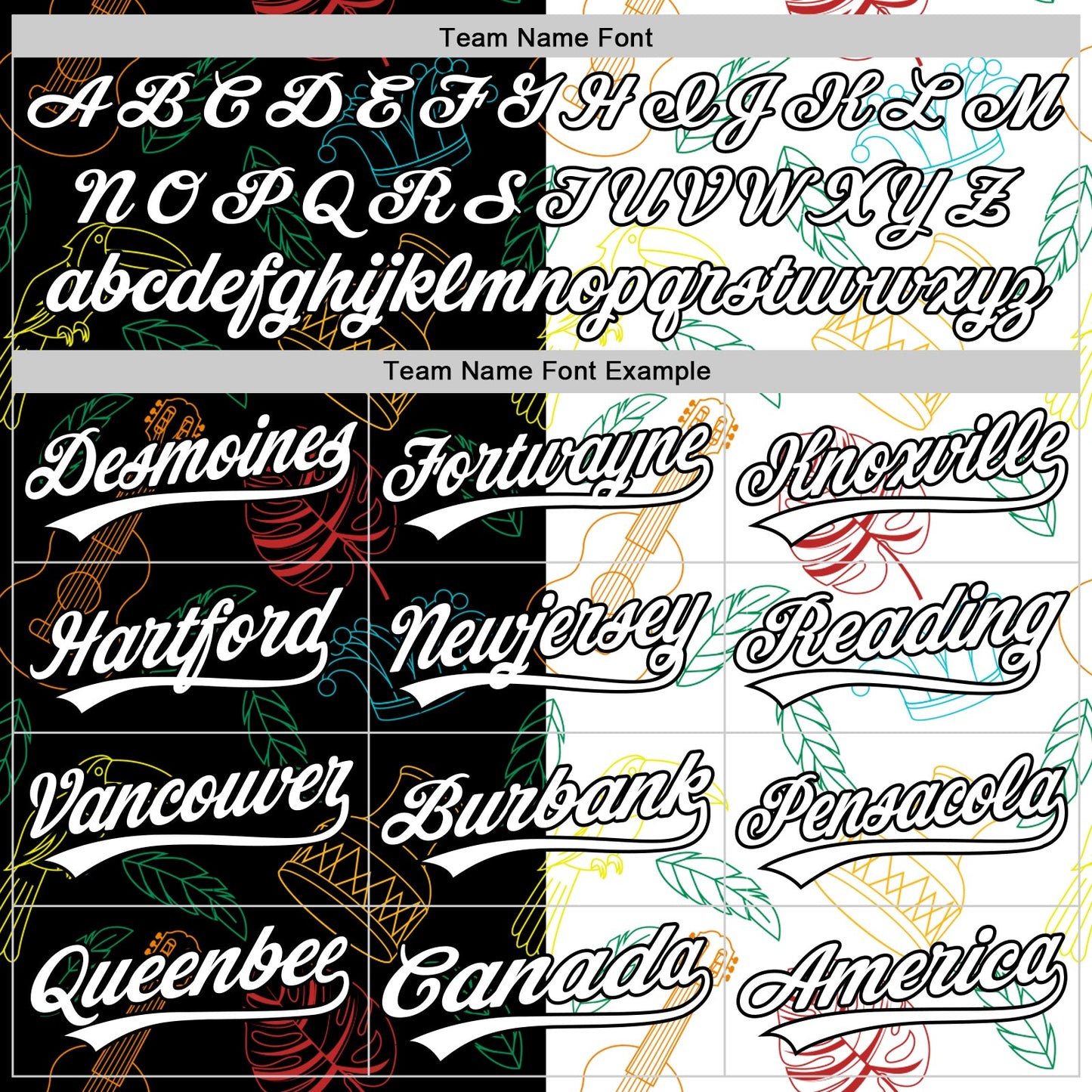 Custom Black White 3D Pattern Design Music Festival Brazilian Carnival Authentic Baseball Jersey - Sky-Custom