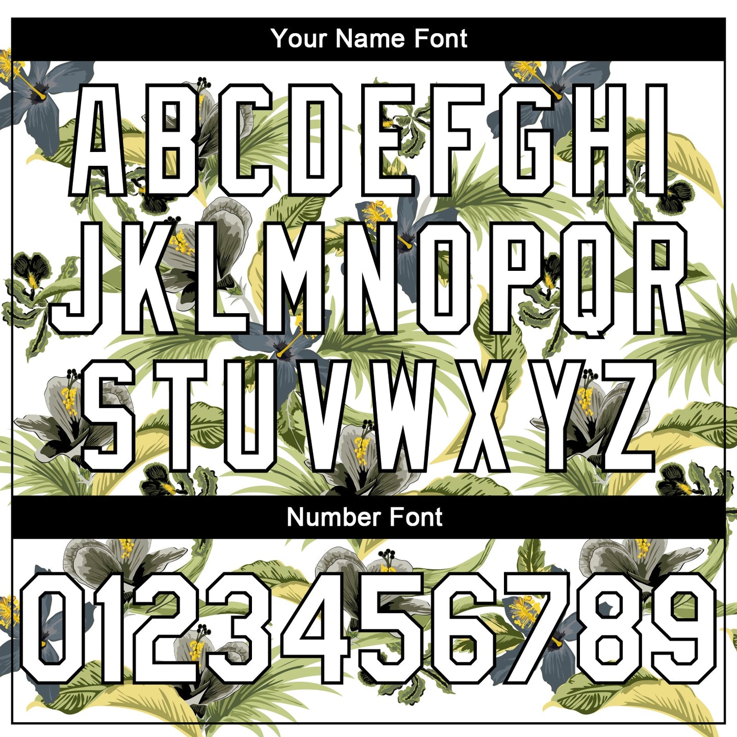 Custom White Black 3D Pattern Tropical Hawaii Plant And Flower Authentic Basketball Jersey - Sky-Custom