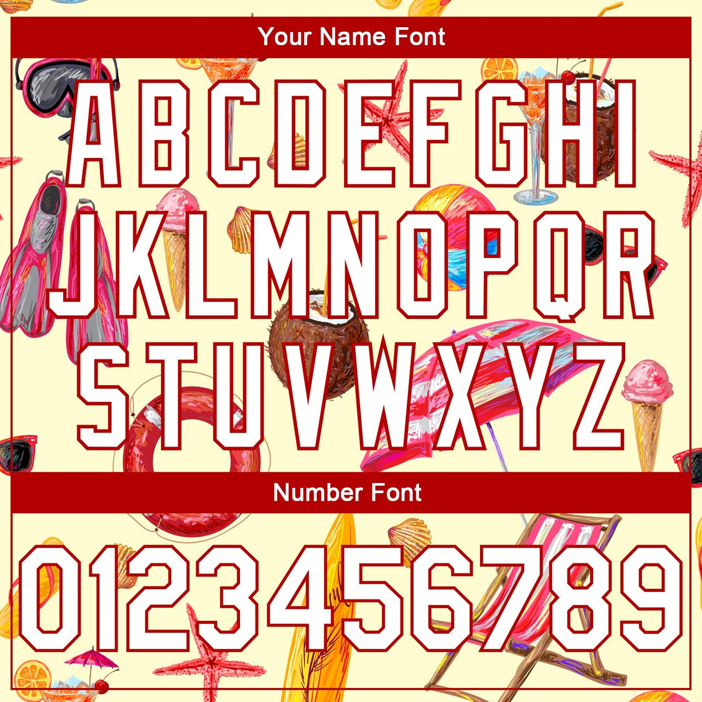 Custom Cream White-Red 3D Pattern Tropical Hawaii Beach Authentic Basketball Jersey - Sky-Custom