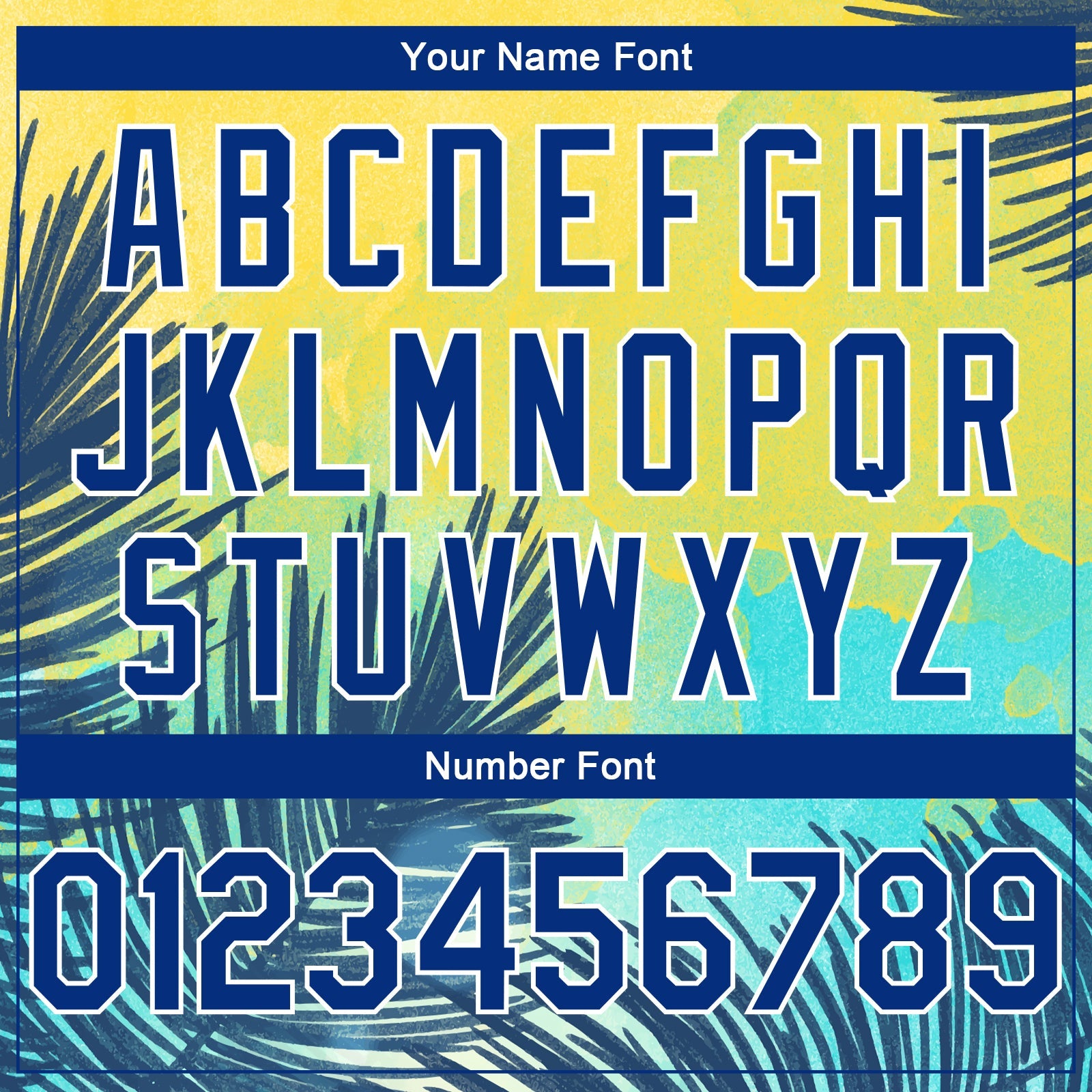 Custom Yellow Royal-White 3D Pattern Tropical Hawaii Leaves Authentic Basketball Jersey - Sky-Custom