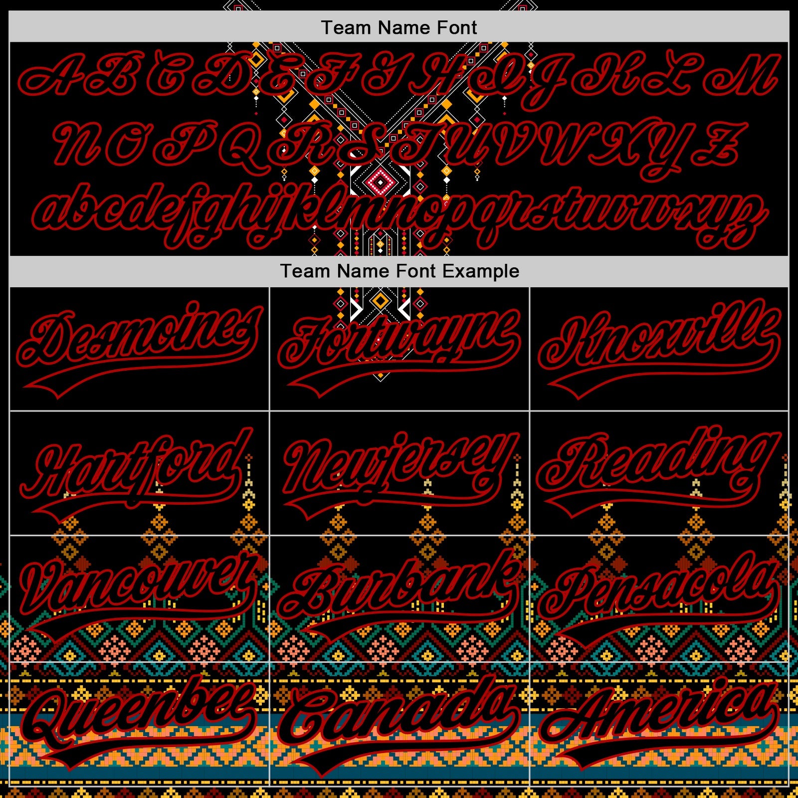 Custom Black Red 3D Pattern Design Traditional African Ethnic Style Authentic Baseball Jersey - Sky-Custom