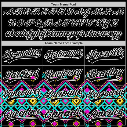 Custom Black White 3D Pattern Design Traditional African Ethnic Style Authentic Baseball Jersey - Sky-Custom