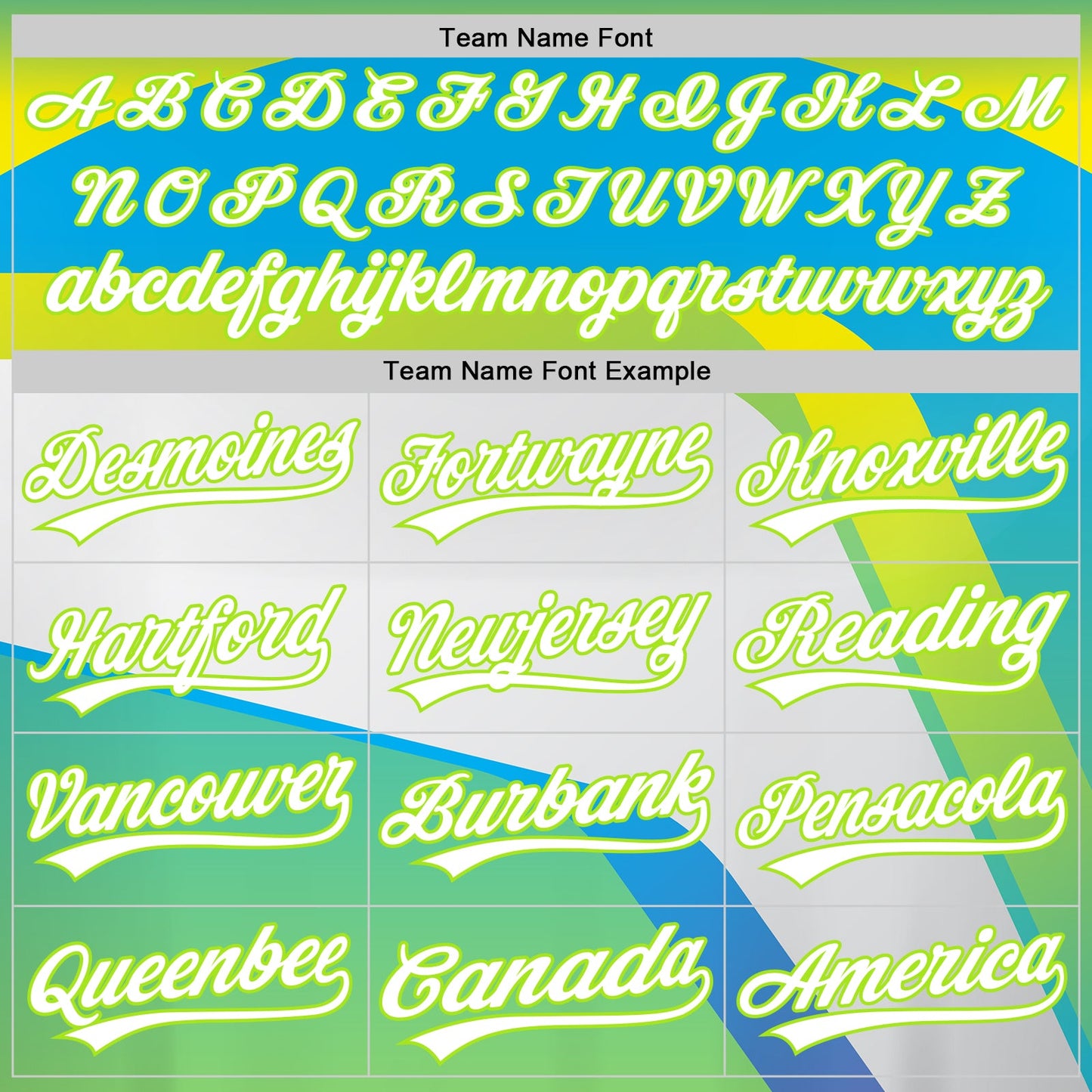 Custom Neon Green White-Sky Blue 3D Pattern Design Abstract Sport Authentic Baseball Jersey - Sky-Custom