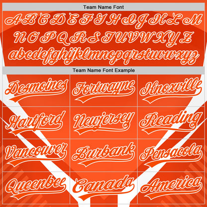 Custom Orange White 3D Pattern Design Abstract Sport Authentic Baseball Jersey - Sky-Custom