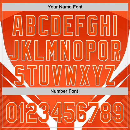 Custom Orange White 3D Pattern Design Abstract Sport Authentic Baseball Jersey - Sky-Custom