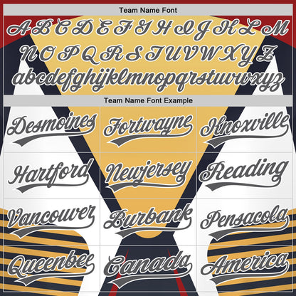 Custom Steel Gray Vegas Gold-White 3D Pattern Design Abstract Sport Authentic Baseball Jersey - Sky-Custom