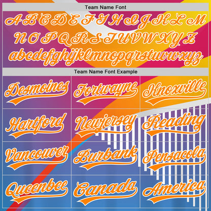 Custom Pink Bay Orange Light Blue-White 3D Pattern Design Abstract Sport Authentic Baseball Jersey - Sky-Custom