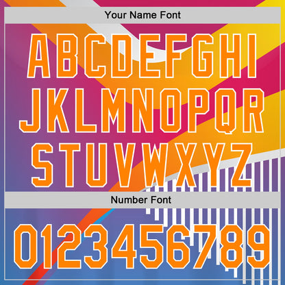 Custom Pink Bay Orange Light Blue-White 3D Pattern Design Abstract Sport Authentic Baseball Jersey - Sky-Custom