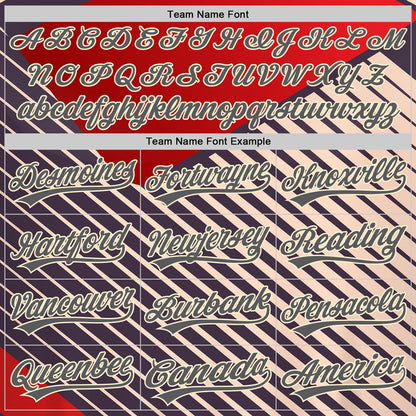 Custom Red Steel Gray=Cream 3D Pattern Design Abstract Sport Authentic Baseball Jersey - Sky-Custom