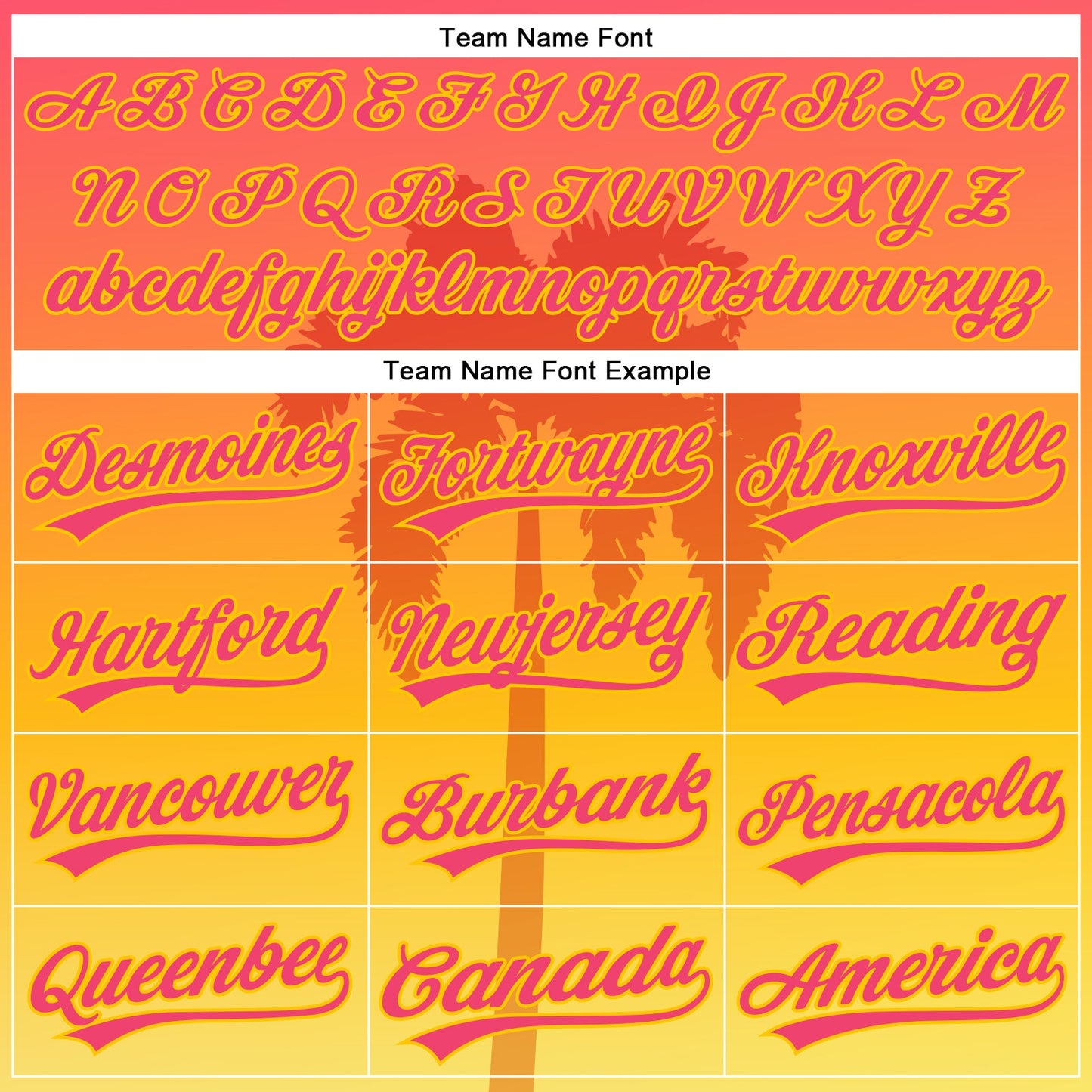 Custom Neon Pink Yellow 3D Pattern Design Hawaii Palm Trees Authentic Baseball Jersey - Sky-Custom