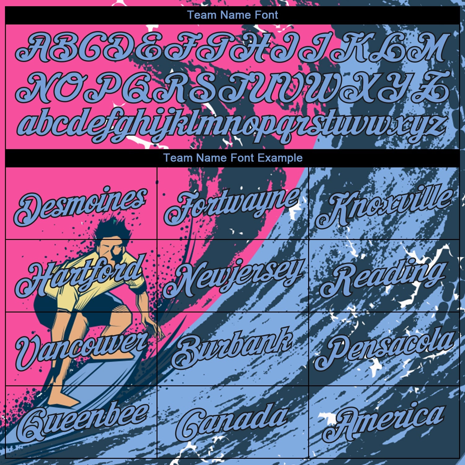 Custom Pink Light Blue-Black 3D Pattern Summer Beach Surfing Authentic Basketball Jersey - Sky-Custom
