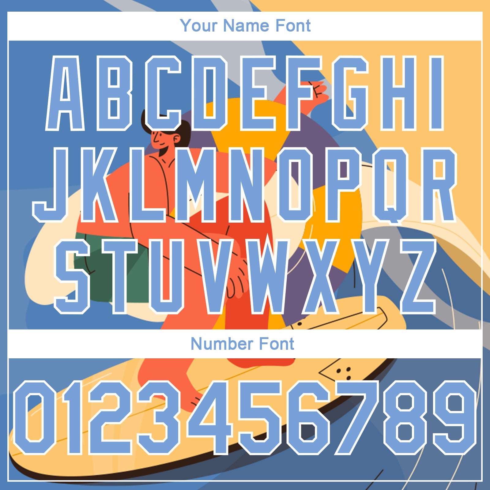 Custom Gold Light Blue-White 3D Pattern Summer Beach Surfing Authentic Basketball Jersey - Sky-Custom