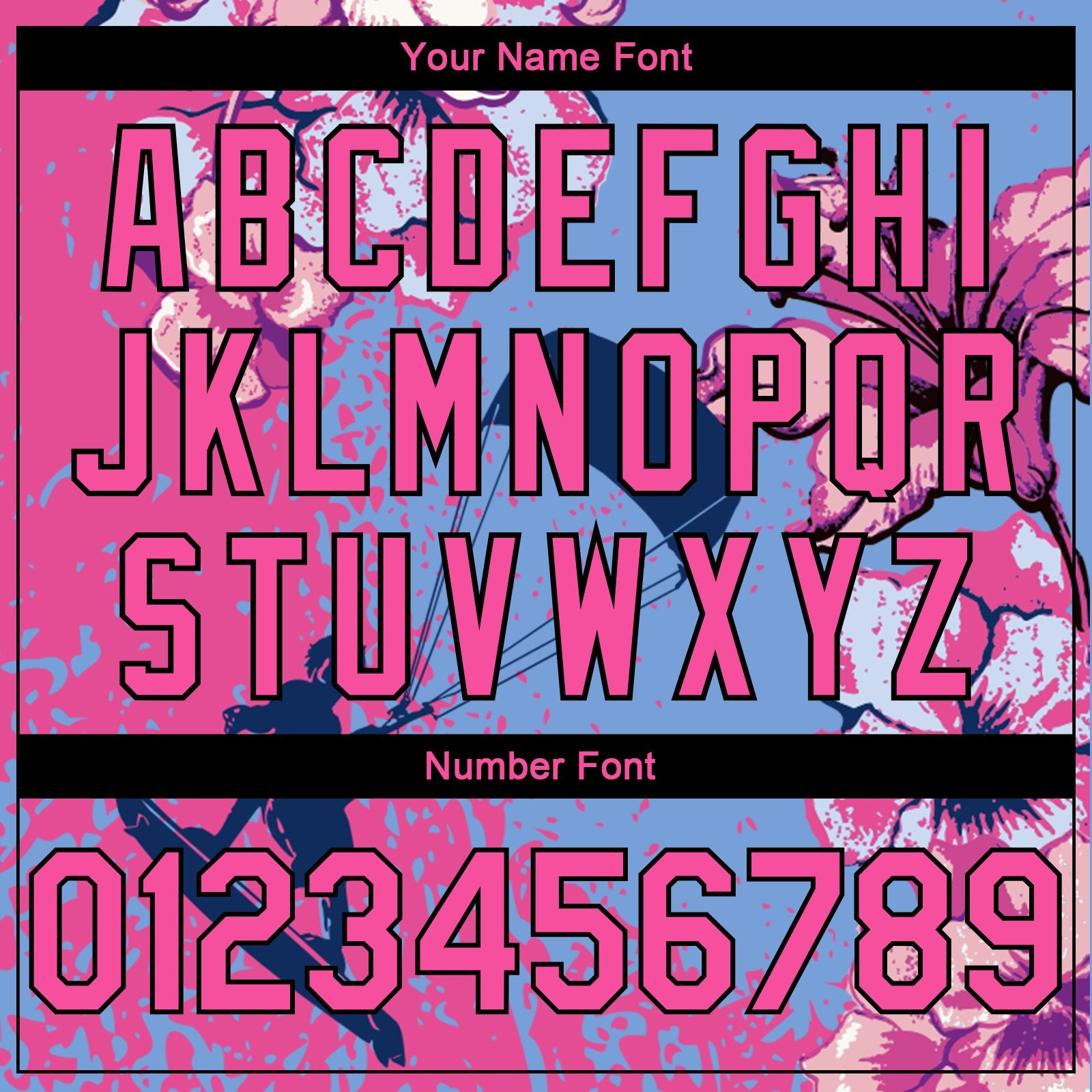 Custom Light Blue Pink-Black 3D Pattern Flowers And Beach Surfing Authentic Basketball Jersey - Sky-Custom