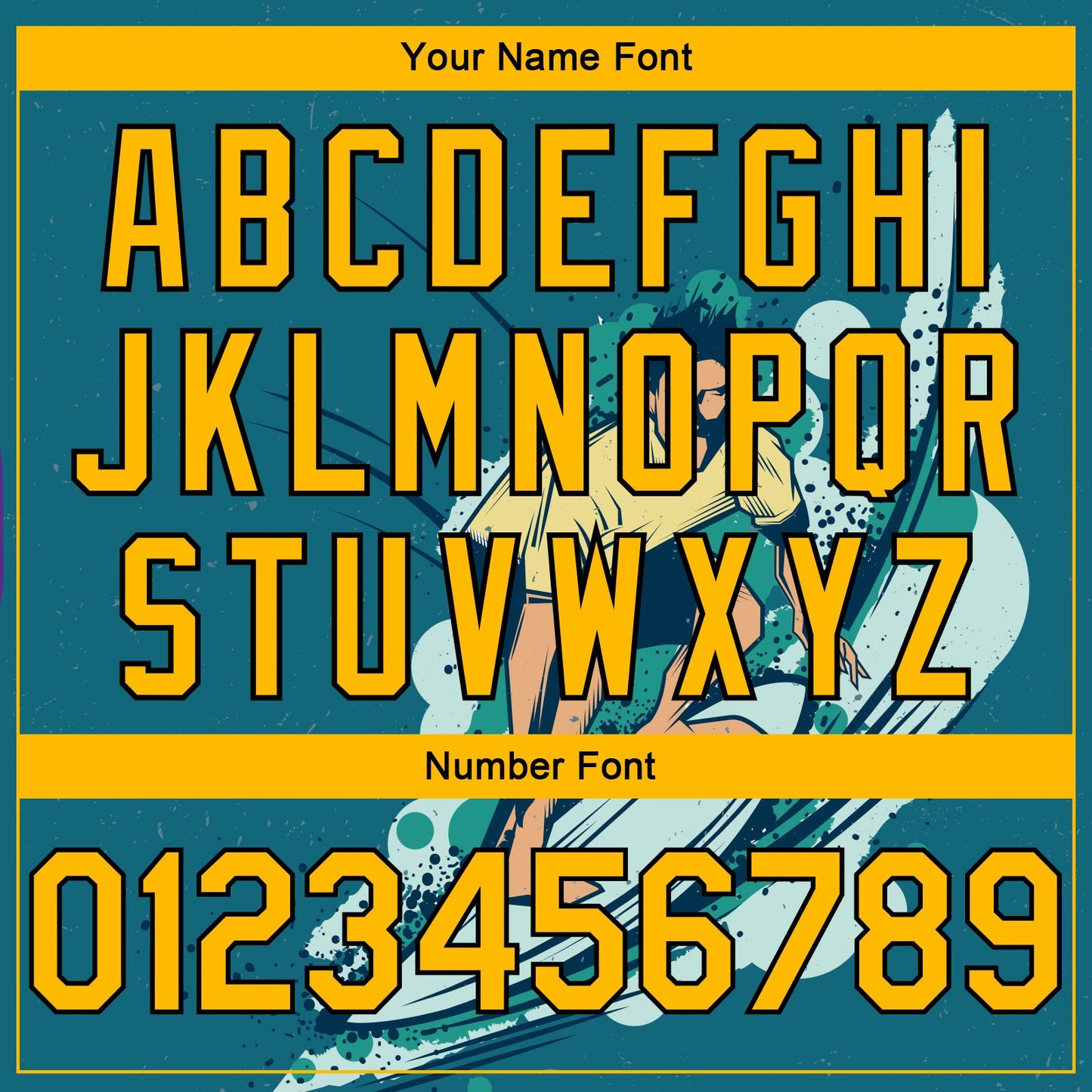 Custom Teal Gold-Black 3D Pattern Beach Surfing Authentic Basketball Jersey - Sky-Custom