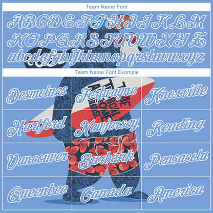 Custom Light Blue White 3D Pattern Go Surfing Authentic Basketball Jersey - Sky-Custom