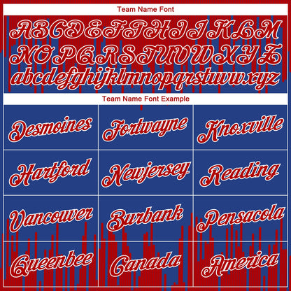 Custom Royal Red-White Abstract Vertical Lines Authentic City Edition Basketball Jersey - Sky-Custom